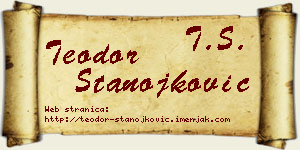 Teodor Stanojković vizit kartica